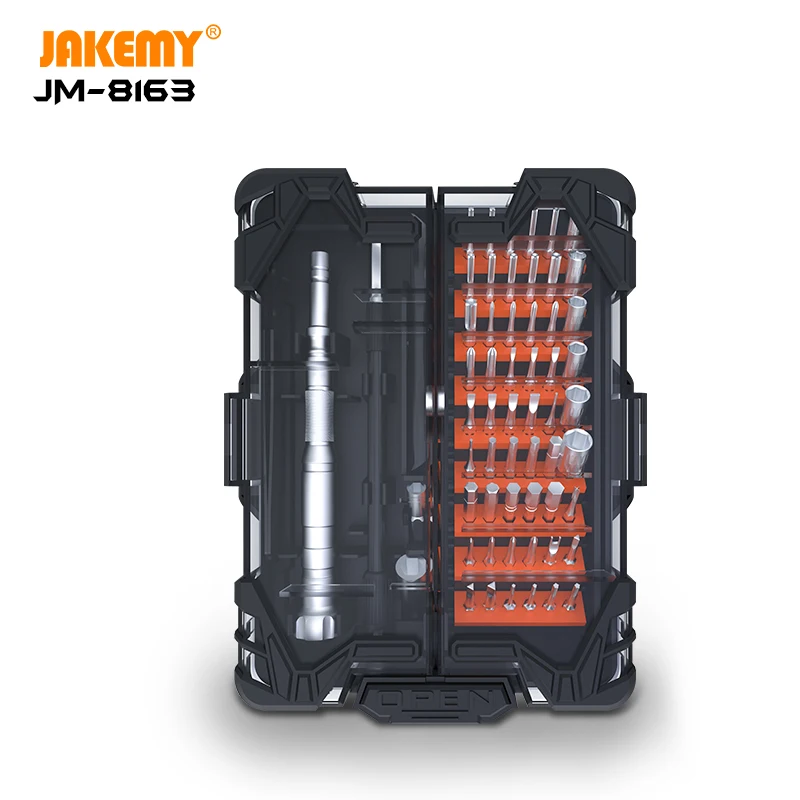 JAKEMY JM-8163 оригинальный 62 в 1 Набор прецизионных отверток магнитные биты для