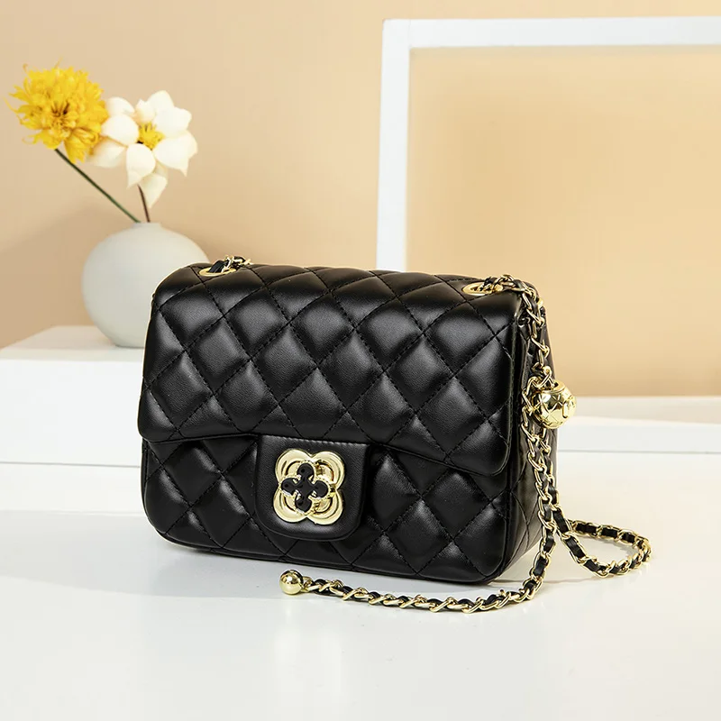 

Women's Shoulder Bags Fashion Small Golden Ball Chain Bag Korean Version Of The Crossbody Bag Rhombus Small Square Bag Women Bag