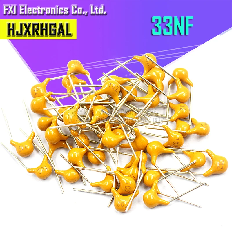 

100 шт. 33NF 0,033 мкФ 10% 5,08 мм 333 с алюминиевой крышкой, 50В, MLCC многослойный монолитный керамический конденсатор 0805 новый оригинальный