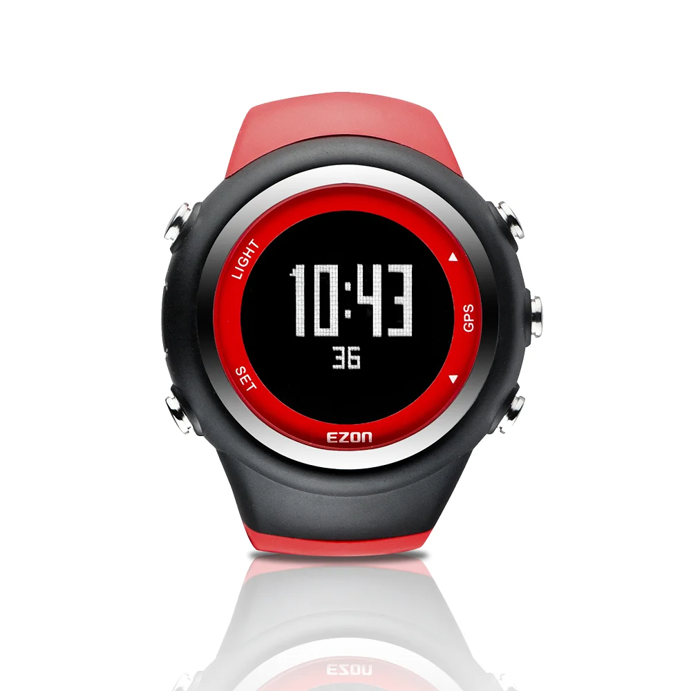 

EZON T031 Mens Running Watches Outdoor GPS Timing Casual Watch Calories Counter Distance Digital Waterproof 50M Blacklight