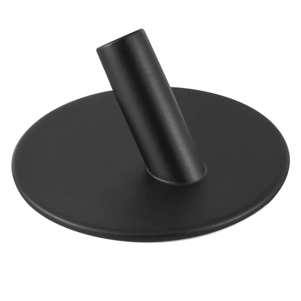 

4pcs/set Self Adhesive Hook Black Stainless Steel Towel Robe Coat Cloth Bag Holder Hanger Kitchen Hardware Accessories