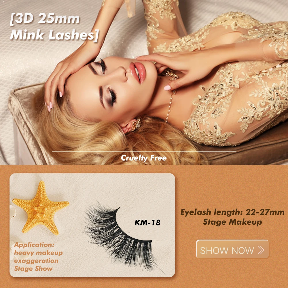 Золотые разматывающиеся KM 24 объемные длинные настоящие норковые ресницы оптом