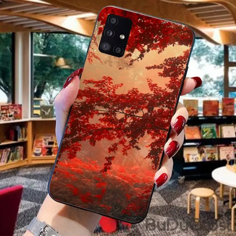 

Winter forest tree plant leaves Phone Case For Samsung Galaxy A21S A01 A11 A31 A81 A10 A20E A30 A40 A50 A70 A80 A71 A51