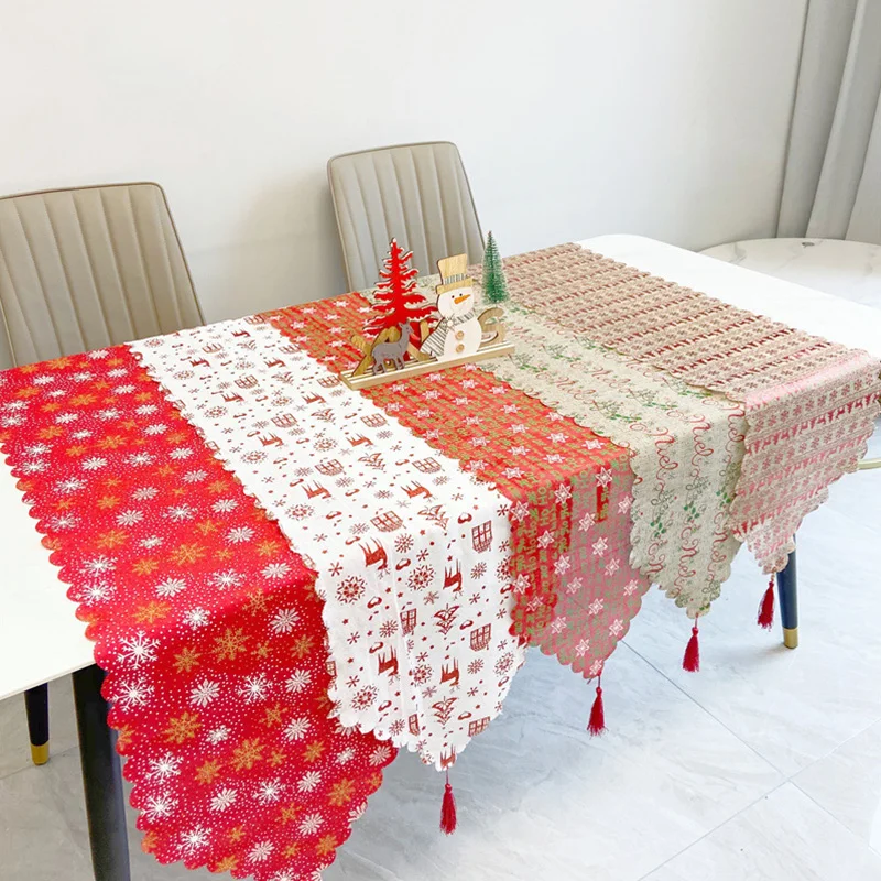

New Christmas Printing Rectangular Tablecloth for Table Wedding Decoration Waterproof Dining Coffee Tables Cover Anti-stain