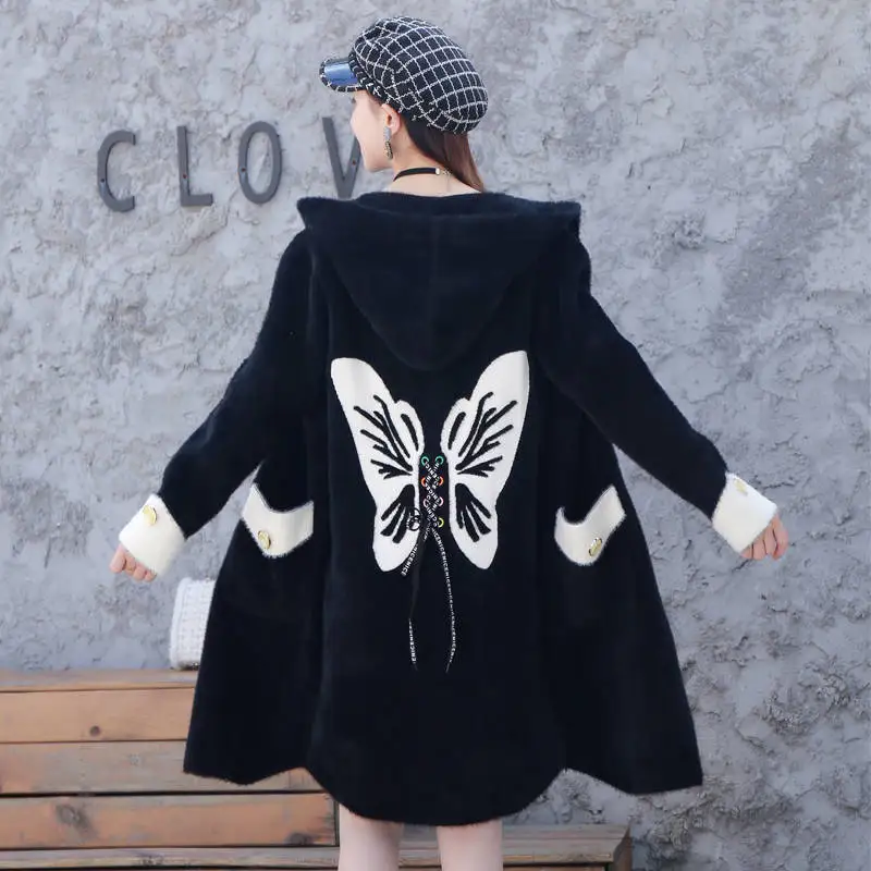 2020 модное женское пальто с капюшоном зимнее теплое плюшевое карманами из хлопка