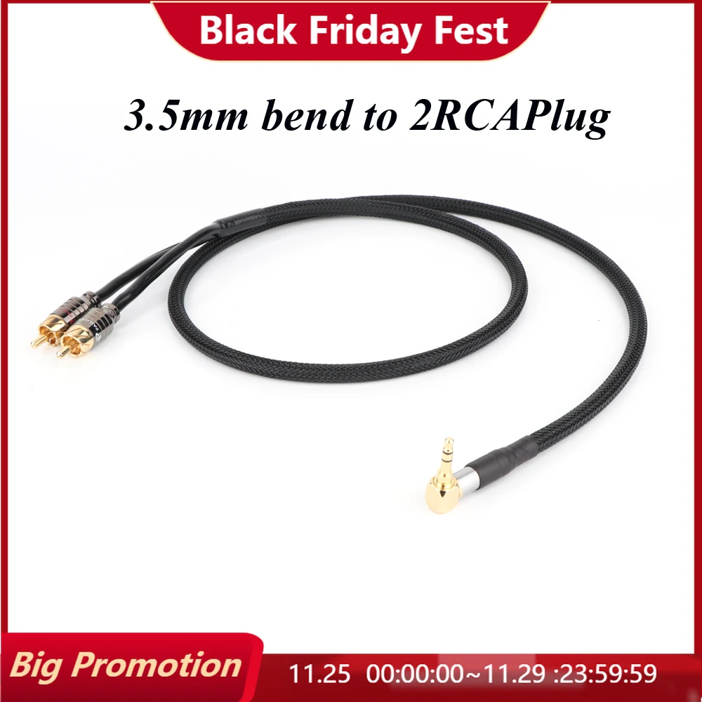 Кабель HiFi аудиокабель RCA аудиосигнальный провод штекер 3 5 мм aux преобразователь