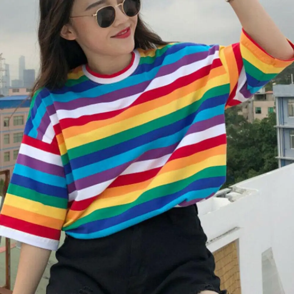 Женские футболки туника в японском стиле Харадзюку Дамская Футболка ольччан