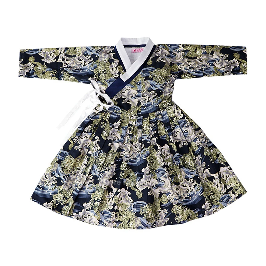 

Chinese style dragon pattern printed hanfu for baby boys Ming dynasty solidiers stage performance clothing trafitional costume