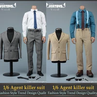 vortoys v1023 16 scale male agent killer suit clothes suit set fit 12inch male action figure body