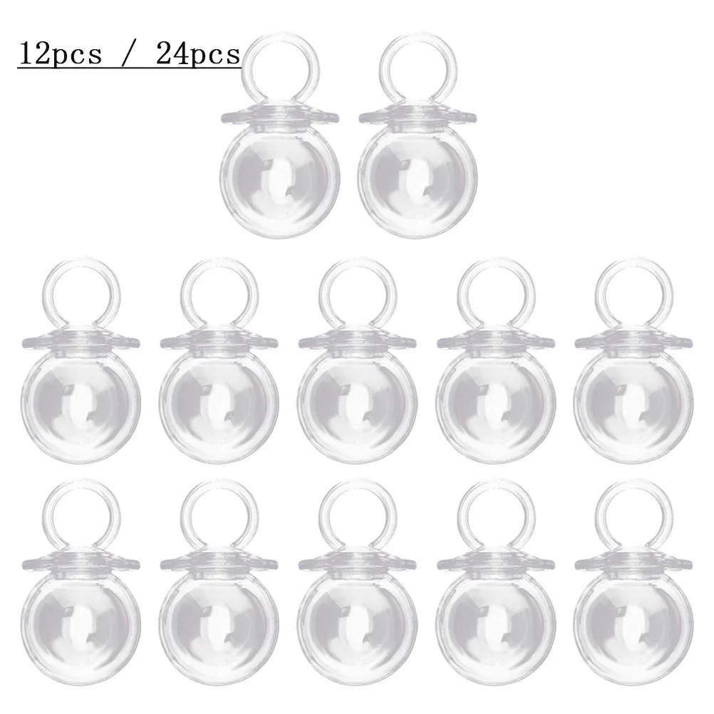 Прозрачные пластиковые конфеты коробка Baby душ в форме соски прозрачные