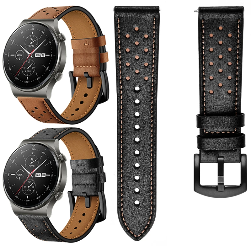 

Ремешок из натуральной кожи для Huawei Watch GT2 Pro, браслет для Honor GS Pro / ES Huawei GT 2 Pro, 20/22 мм