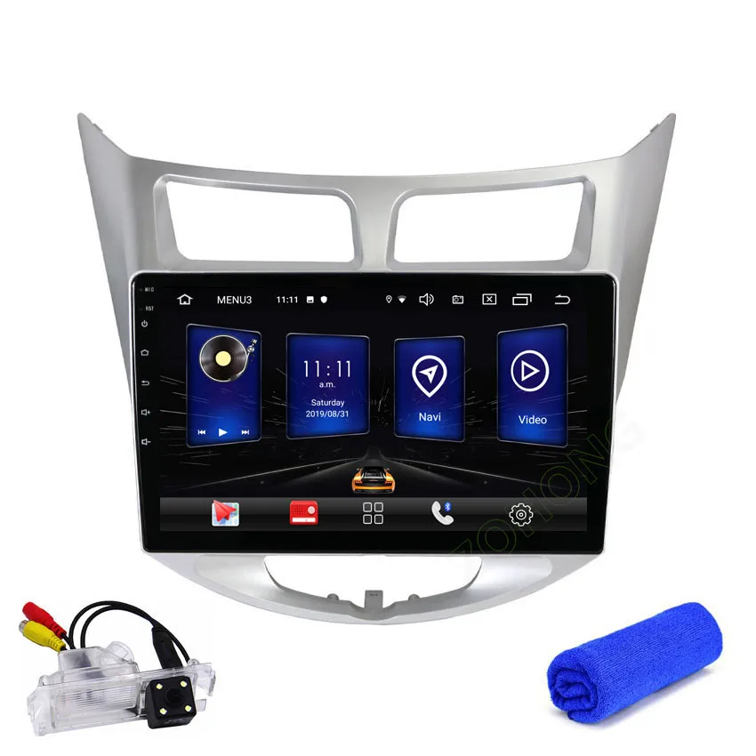 GPS Hatchback CAM 10,2 дюймов 2.5D RAM2Gb Android 9,0 для автомобиля Solaris радио gps для hyundai Solaris Accent автомобильный мультимедийный плеер навигационное Радио RDS - Цвет: GPS Hatchback CAM