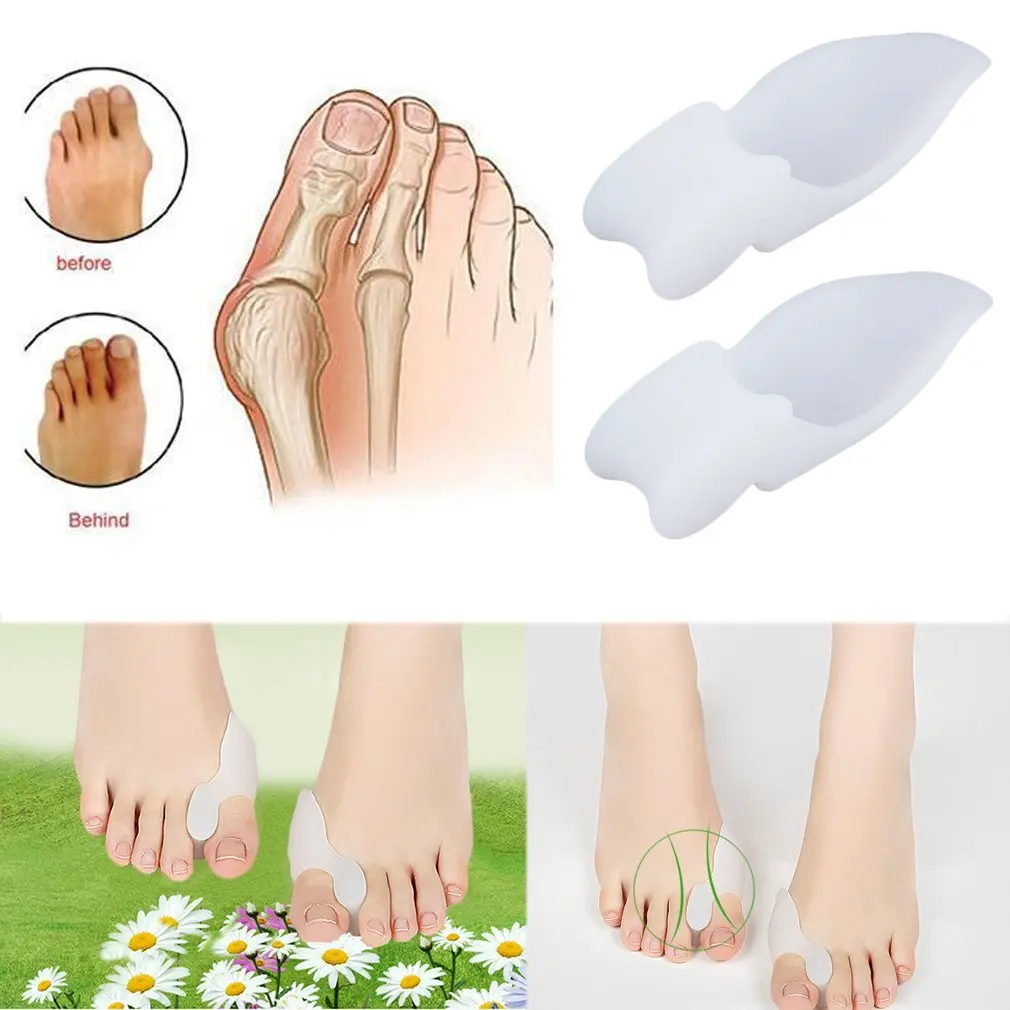 2pcs Silicone Gel Foot Pad Stretch Corrector Alignment Toe Bone Insole New Arrival | Красота и здоровье