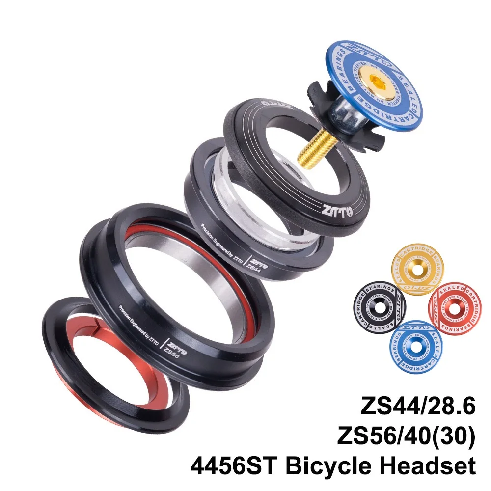 4456ST Bicycle Internal Headset 45 degree ZS44 ZS56 MTB Threadless Sealed Bearing 44mm 56mm Tapered Straight Fork Steerer
