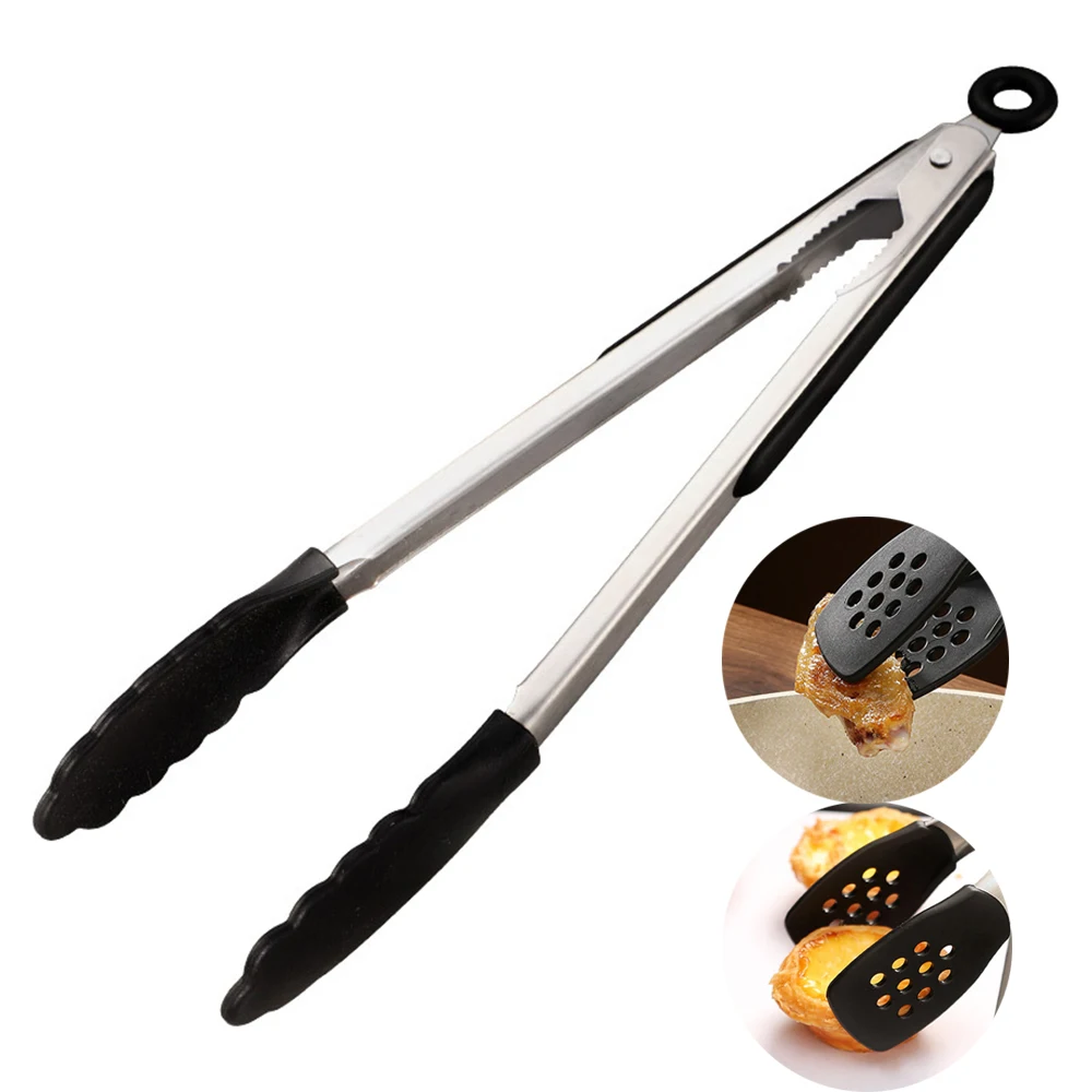 Силиконовый зажим для салата 11 8 дюйма из нержавеющей стали 304 нескользящий Зажим