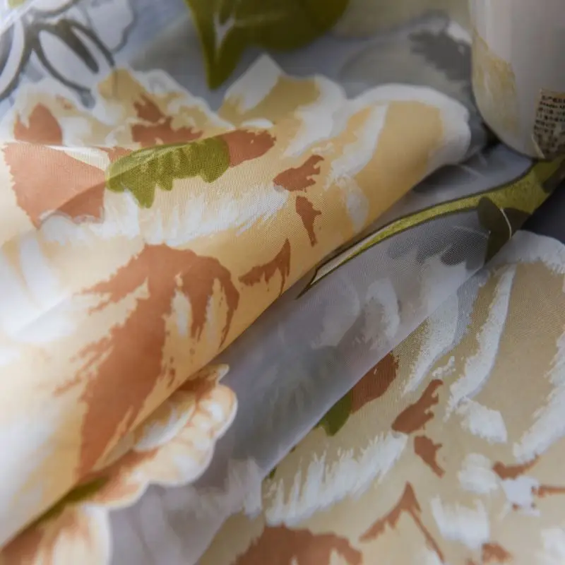 Фиолетовые тюлевые занавески с цветами для гостиной спальни кухни современные