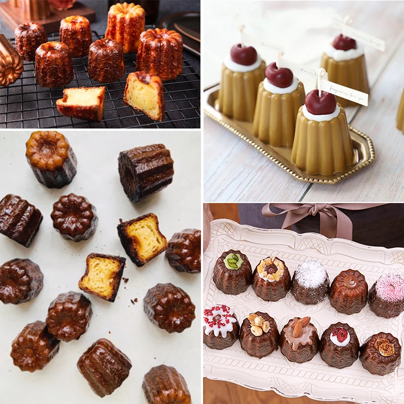 8/18 полости силиконовые формы Canneles Bordelais рифленая форма для выпечки тортов Muffin