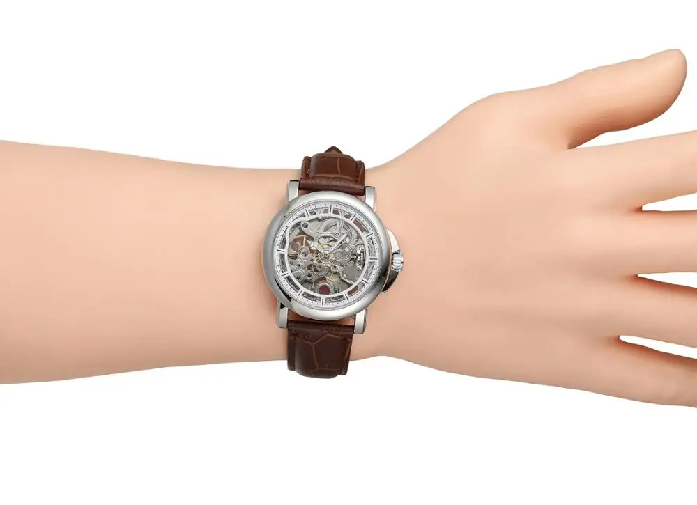 Топ люксовый бренд FORSINING мужские модные механические часы со скелетом