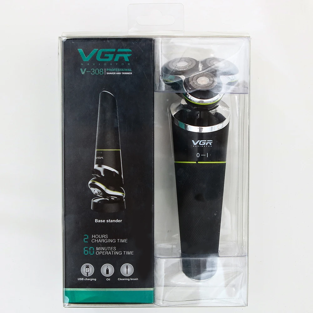 VGR V 308 электробритва с тройным плавающим лезвием влажные головки двойного