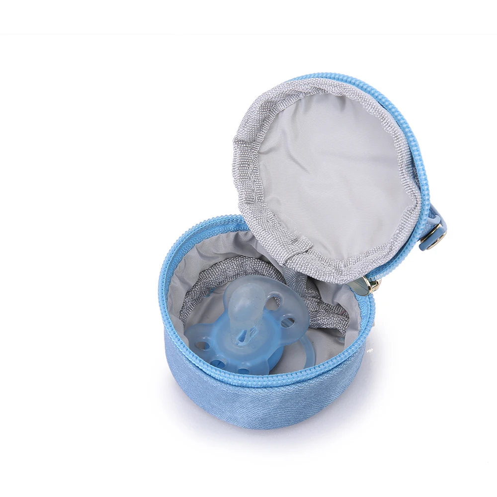 

Soboba Blue Fashion Pacifier Holder Safe Soother Container Box Easy to Clean Handy Pacifier Pocket Solid Travel Storage