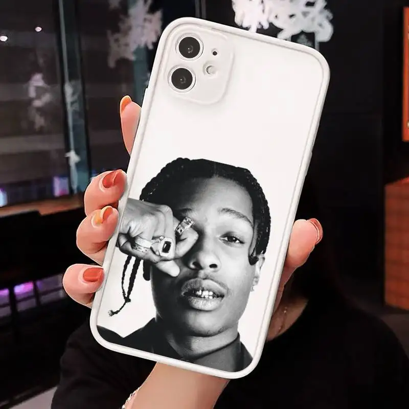 

ASAP Mob Asap Rocky Rapper Phone Case Matte Transparent for iPhone 7 8 11 12 s mini pro X XS XR MAX Plus cover funda