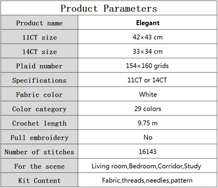 Элегантные наборы для вышивки крестиком с цветочным принтом 11CT 14CT Мультяшные