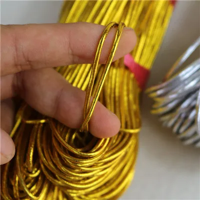 2mm elastic band 6 мм Мягкая трубка шнур веревка Gillter блесток для одежды обувь заколки для волос сумки аксессуары DIY ремесла Ювелирные изделия Браслет вечерние - Цвет: 2mm elastic band