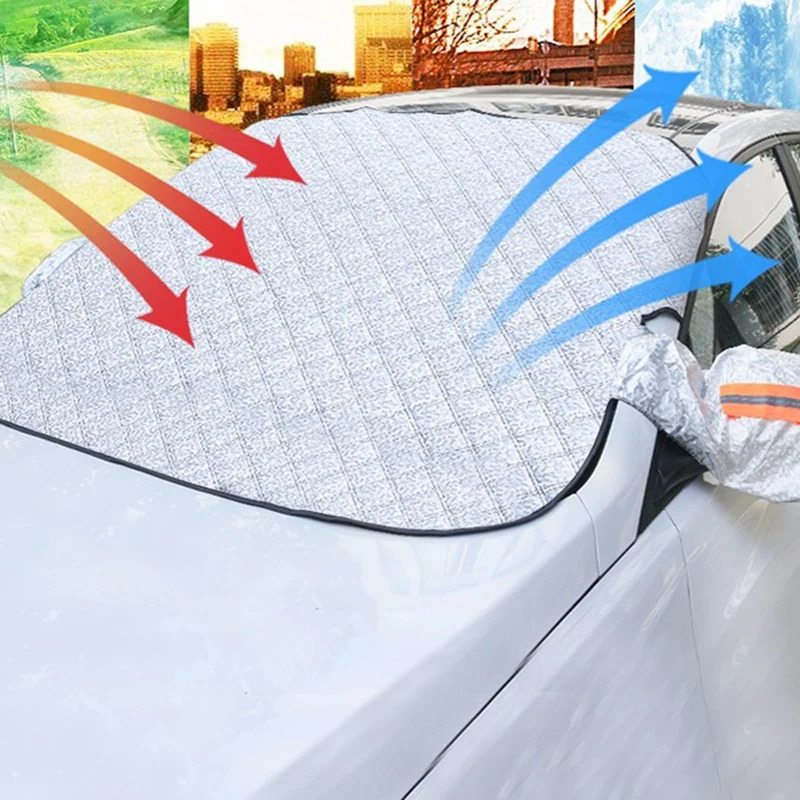 

Car Covers Car Windscreen Cover Anti Snow Frost Ice Windshield Dust Protector Heat Sun Shade Ice Large Front Window Protector