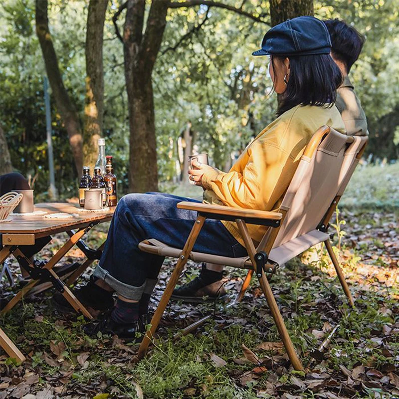 Уличная мебель Naturehike удобная двухместная скамейка с текстурой дерева