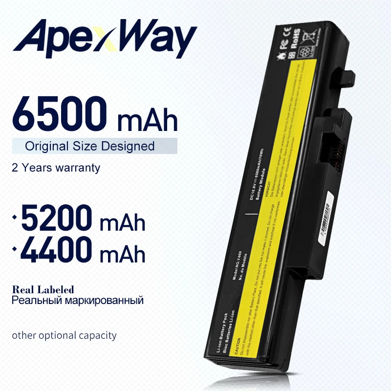 ApexWay 6cell Battery 57Y6440 L09N6D16 для Lenovo IdeaPad Y460A Y460AT Y460C-ITH Y460N Y460P Y560 Y560A Y450DT Y560P Y560PT | Компьютеры
