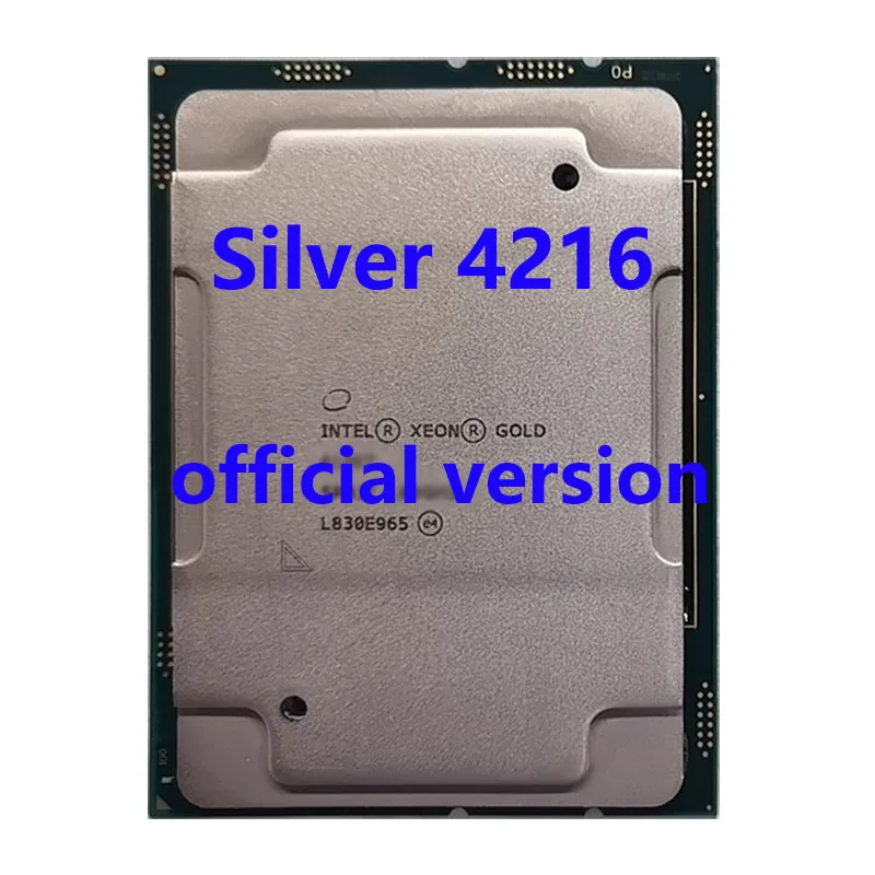 

Серебряный 4216 официальный Verasion ЦП Intel Xeon rocessor 2,1 ГГц 16-Core 22M TPD 100W FCLGA3647 для серверной материнской платы C621
