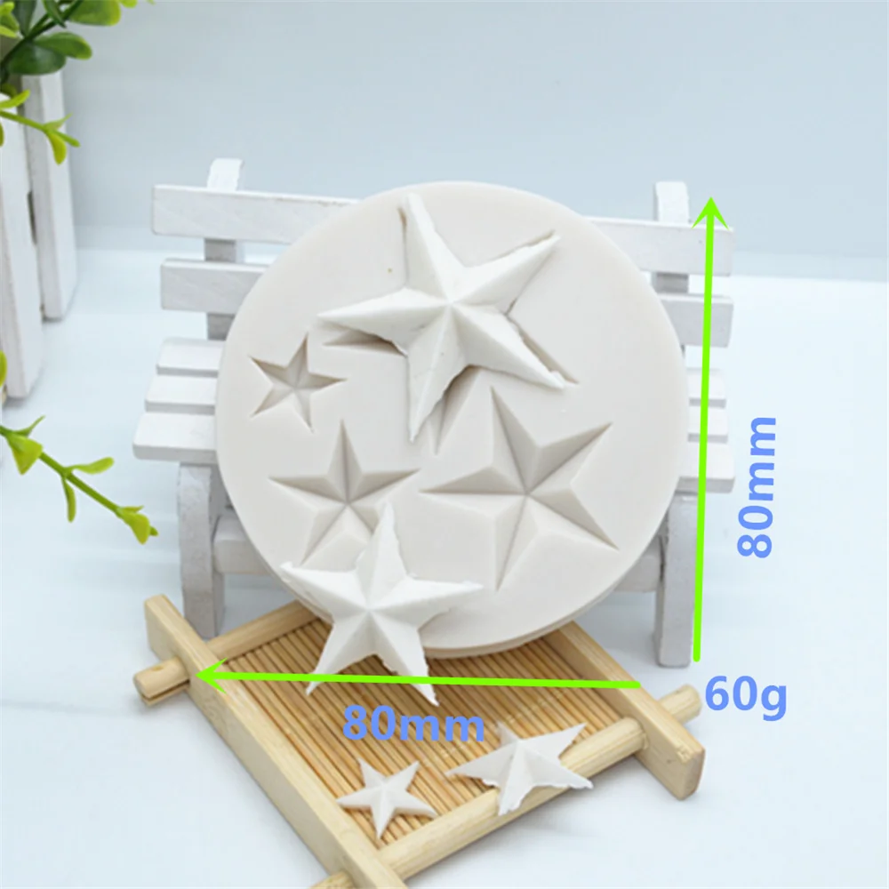 

1pc Star Silicone Cake Molds Fondant Mold Cake Decorating Tools Resin Mold DIY Pastry Kitchen Baking Accessories FTM1284