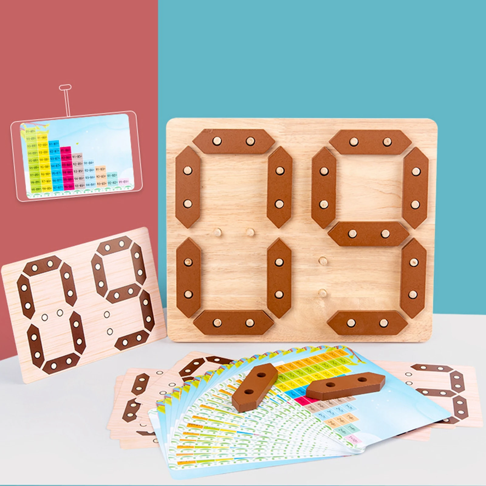 Wooden Number Puzzle Toys Game Preschool Stacking Blocks for Toddler | Игрушки и хобби