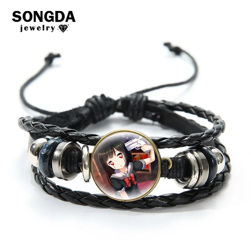 

Magical Girl Site Leather Bracelet Handmade Glass Multilayer Braided Rope Bracelets for Male Female Bracelets Jewelry Wristbands