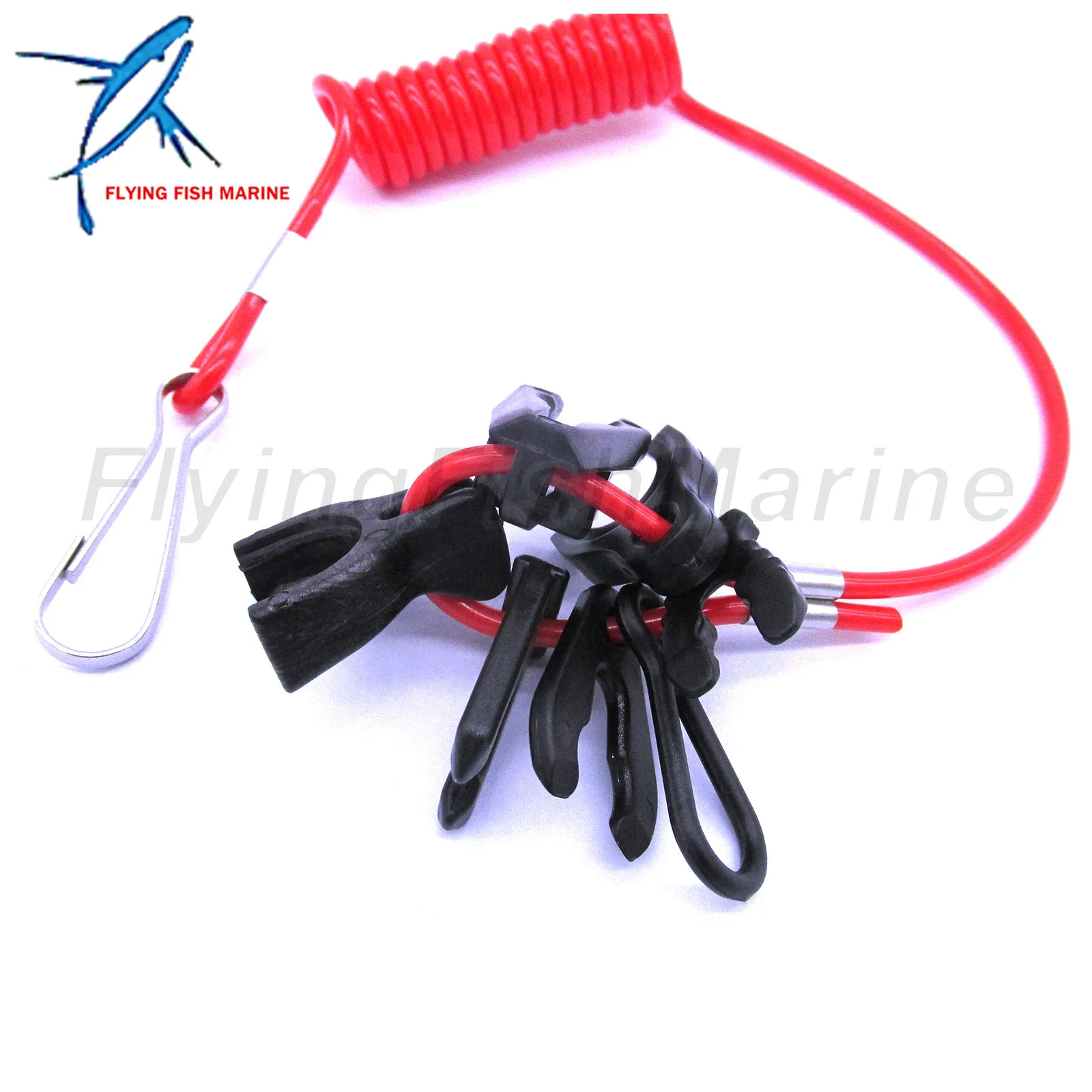 Universal Safety Lanyard Stop Kill Switch Cord for Yamaha Johnson OMC Honda Suzuki Tohatsu Outboard Engine 7 keys 60&quot long | Автомобили