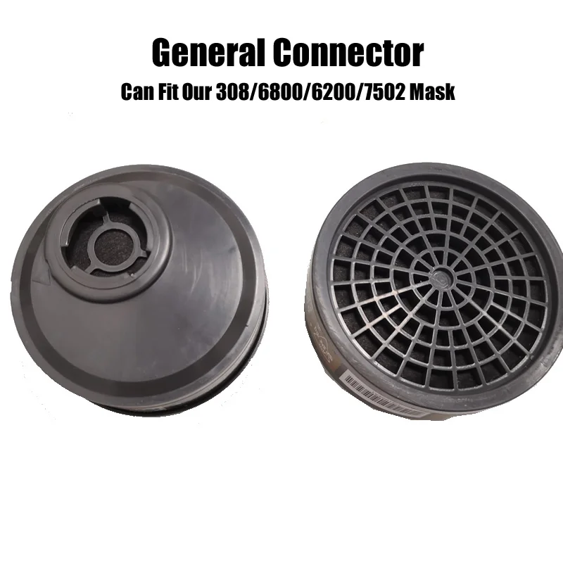 2pcs/Set Activated Carbon Filtering Cartridge Replace For Our 308 Mask 6200/6800/7502 Respirator Painting Spraying Work Safety |