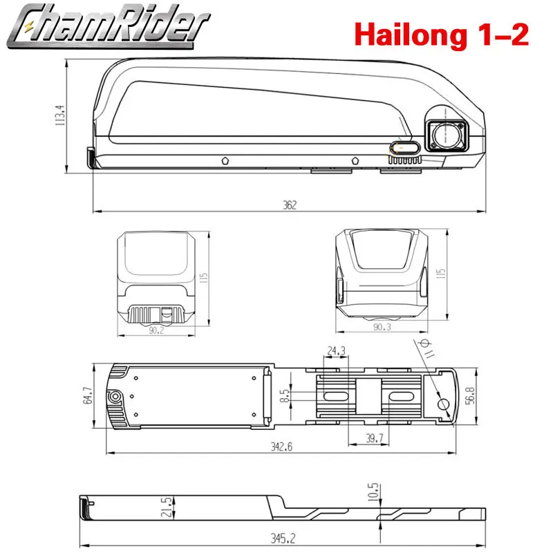 Аккумулятор Hailong для электровелосипеда BBS02 BBS03 BBSHD 18650 48 В 52 в 20 А ч 30 40 BMS 350 Вт 500 750 1000