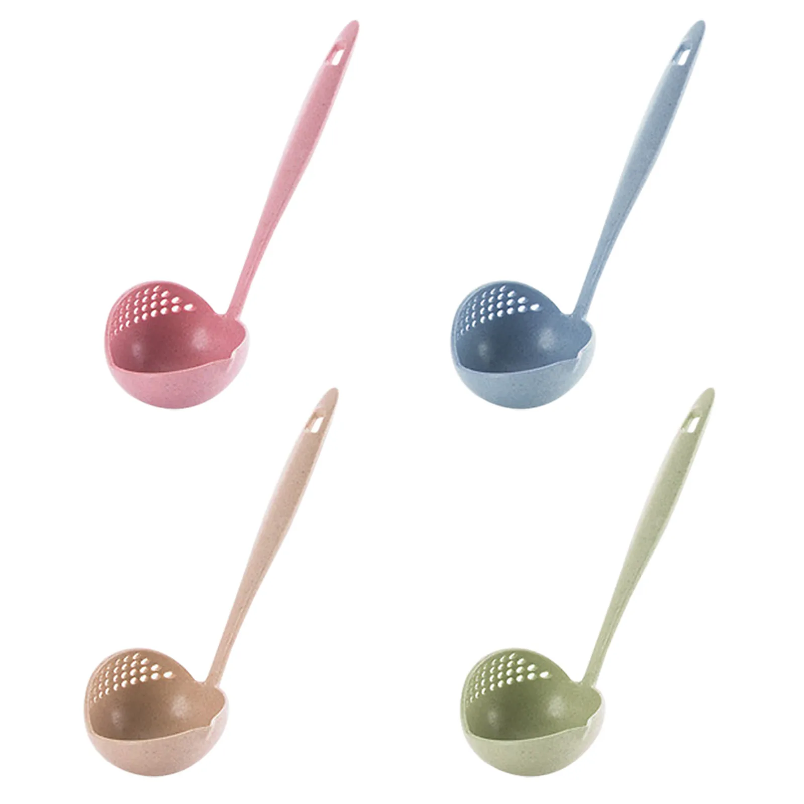 2 в 1 длинная ручка ложка половник фильтр скиммер горячий горшок каша суповая