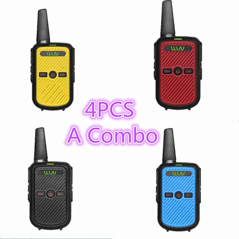 4PCS WLN KD-C50 2w Small size cheap uhf  C52 handheld PMR 2 way radio FMR Walkie Talkie Transceiver Communicator