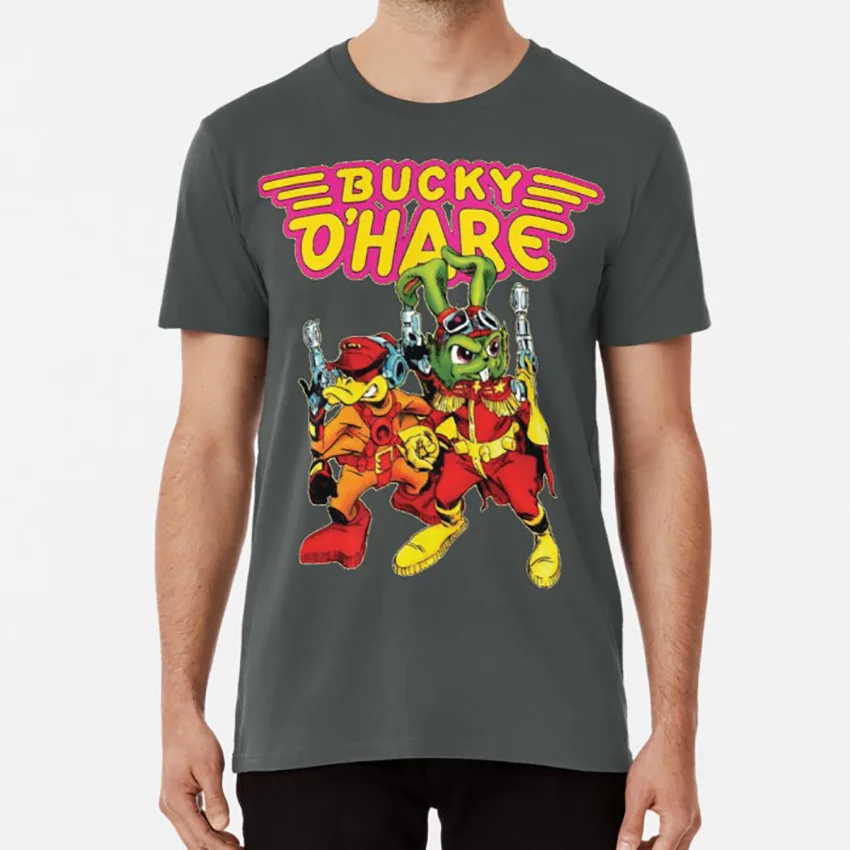 

Bucky O'hare Ретро футболка Ретро Мультфильм Крутой 90s 1990s 80s 1980s Toon винтажные игры