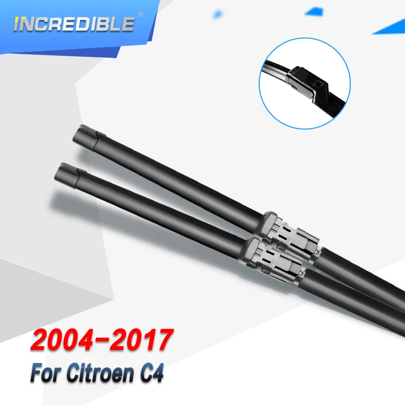 

INCREDIBLE Wiper Blades for Citroen C4 Hatchback / Coupe / Sedan / Aircross Fit Pinch tab / Push Button / Hook Arms 2004 to 2017