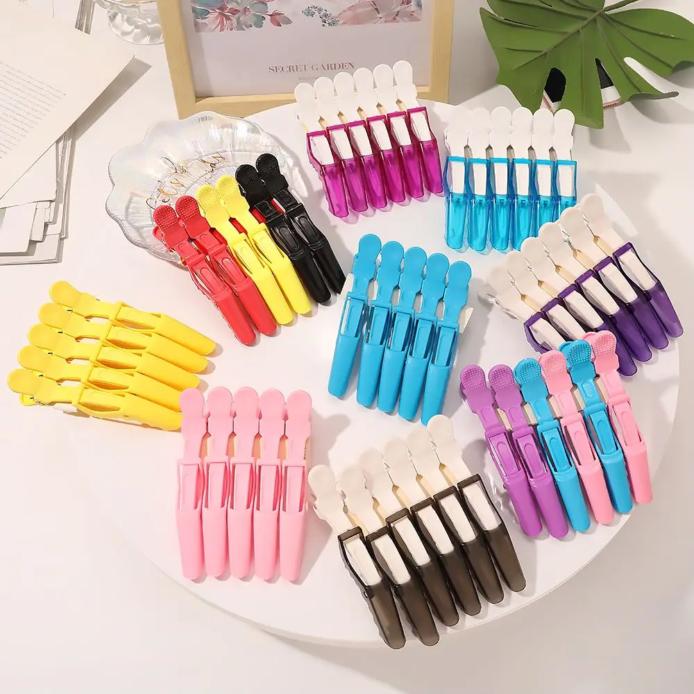 

6Pcs/Lot Hair Clips for hair 11.5CM Hairdressing Clamps Claw Section Plastic Alligator Hair Clips Grip Barbers Hair Accessories