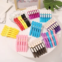 6pcslot hair clips for hair 11 5cm hairdressing clamps claw section plastic alligator hair clips grip barbers hair accessories