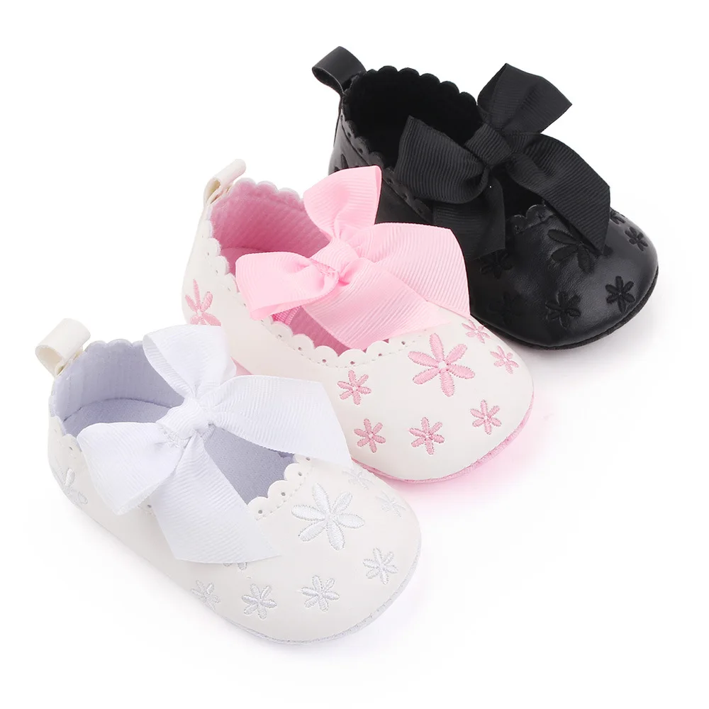 

New Cute Floral Baby Girls Shoes For Newborn 2021 Infant Toddler Girl Princess Shoe Soft Sole Prewalker Anti-slip Baby Shoes