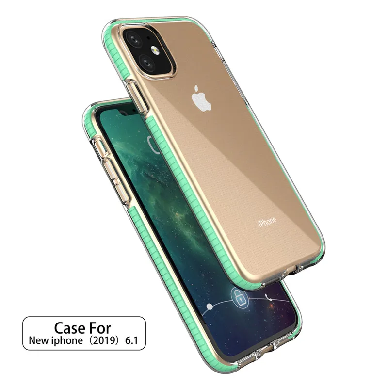 Двухслойный противоударный Прозрачный чехол для телефона iphone 11 12 X XR XS Max 7 8 6 Plus