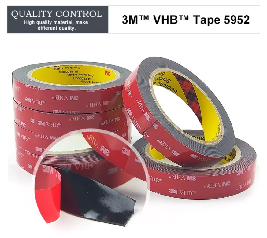 

3M VHB Acrylic adhesive Double-sided FoamTape Strong Adhese Pad IP68 Waterproof High-quality Reuse Home Car Office Decor 5608