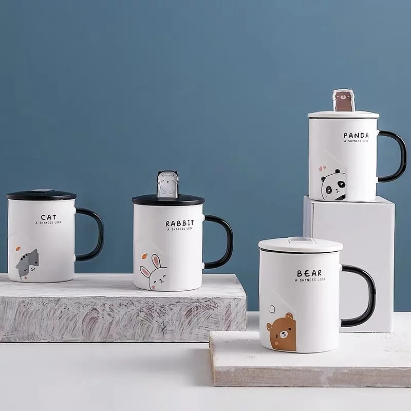 Прекрасный мультфильм шаблон керамические кофейные кружки оригинальность