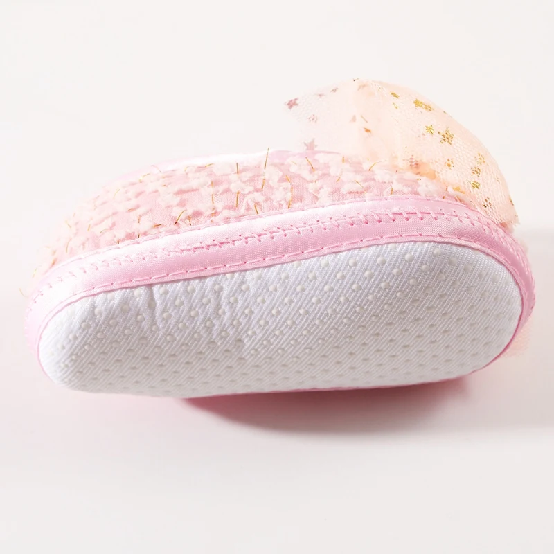

Baby Girls Cotton Shoes 2pcs Princess Star Sequins Toddlers Prewalkers Shoes Soft Sole Non-slip Mesh First Walker NewBorn shoes