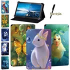 Чехол для планшета Lenovo Tab M10Smart Tab (M8M8 LTE) 8 дюймовSmart Tab (M10M10 LTE) 10,1 дюйма, чехол-книжка с рисунком животных