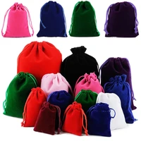 10pcs velvet bag drawstring velvet sachet pouches jewelry packaging gift bags can customize 5x7cm 7x98x109x1210x1515x20cm